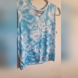 Adidas XL Blue and White Top